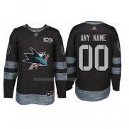 Maglia Hockey San Jose Sharks Personalizzate Nero