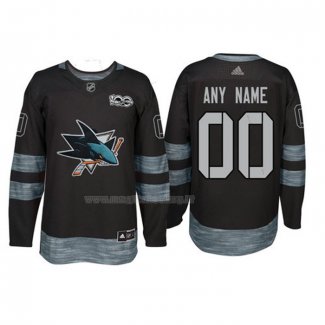 Maglia Hockey San Jose Sharks Personalizzate Nero