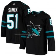 Maglia Hockey San Jose Sharks Radim Simek Alternato Autentico Nero