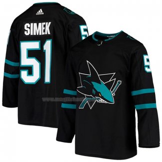Maglia Hockey San Jose Sharks Radim Simek Alternato Autentico Nero