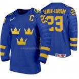 Maglia Hockey Suecia Oliver Ekman Larsson Away 2020 Iihf World Junior Championships Blu