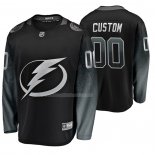 Maglia Hockey Tampa Bay Lightning Personalizzate Alternato Nero2