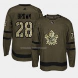 Maglia Hockey Toronto Maple Leafs Connor Brown 2018 Salute To Service Verde Militare