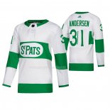 Maglia Hockey Toronto Maple Leafs Frederik Andersen Road Bianco
