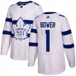 Maglia Hockey Toronto Maple Leafs Johnny Bower Autentico 2018 Stadium Series Bianco