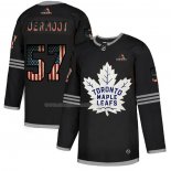 Maglia Hockey Toronto Maple Leafs Travis Dermott 2020 USA Flag Nero
