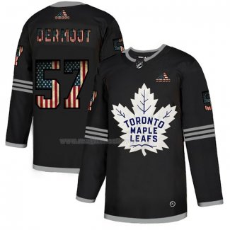 Maglia Hockey Toronto Maple Leafs Travis Dermott 2020 USA Flag Nero
