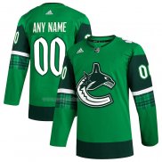 Maglia Hockey Vancouver Canucks 2023 St. Patrick's Day Autentico Personalizzate Verde