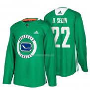 Maglia Hockey Vancouver Canucks Daniel Sedin New Season Practice Verde