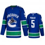 Maglia Hockey Vancouver Canucks Derrick Pouliot Home Blu