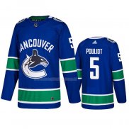 Maglia Hockey Vancouver Canucks Derrick Pouliot Home Blu