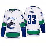 Maglia Hockey Vancouver Canucks Henrik Sedin Away Premier 2017-2018 Bianco