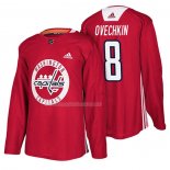 Maglia Hockey Washington Capitals Alex Ovechkin New Season Practice Rosso