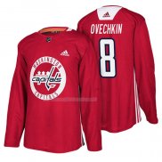 Maglia Hockey Washington Capitals Alex Ovechkin New Season Practice Rosso