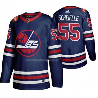 Maglia Hockey Winnipeg Jets Mark Scheifele Heritage Classic 2019-20 Blu