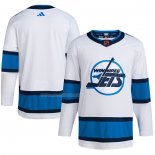 Maglia Hockey Winnipeg Jets Reverse Throwback Autentico Blank Bianco