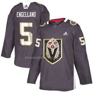 Maglia Vegas Golden Knights Deryk Engelland Dia de Los Muertos Gris