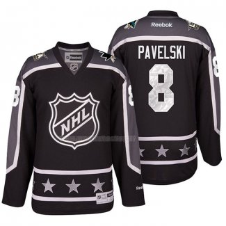 Maglia Hockey 2017 All Star San Jose Sharks Joe Pavelski Nero
