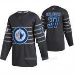Maglia Hockey 2020 All Star Winnipeg Jets Connor Hellebuyck Autentico Gris