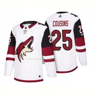 Maglia Hockey Arizona Coyotes Nick Cousins 2018 Season Centennial Patch Team Road Bianco
