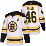 Maglia Hockey Boston Bruins David Krejci 2018 Away Autentico Bianco