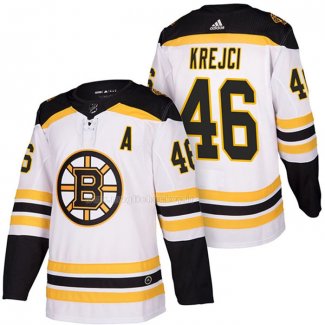 Maglia Hockey Boston Bruins David Krejci 2018 Away Autentico Bianco