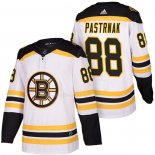 Maglia Hockey Boston Bruins David Pastrnak 2018 Away Autentico Bianco