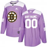 Maglia Hockey Boston Bruins Personalizzate Away Viola