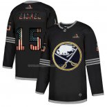 Maglia Hockey Buffalo Sabres Jack Eichel 2020 USA Flag Nero