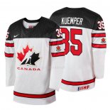 Maglia Hockey Canada Darcy Kuemper 2018 Iihf World Championship Giocatore Bianco