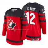 Maglia Hockey Canada Graeme Clarke 2018 Iihf World Championship Giocatore Rosso
