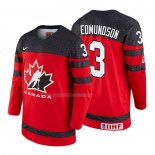 Maglia Hockey Canada Joel Edmundson 2018 Iihf World Championship Giocatore Rosso