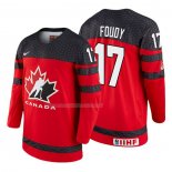 Maglia Hockey Canada Liam Foudy 2018 Iihf World Championship Giocatore Rosso