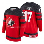 Maglia Hockey Canada Liam Foudy 2018 Iihf World Championship Giocatore Rosso