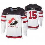 Maglia Hockey Canada Ridly Greig 2019 Hlinka Gretzky Cup Bianco