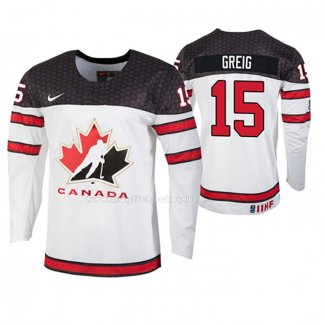Maglia Hockey Canada Ridly Greig 2019 Hlinka Gretzky Cup Bianco