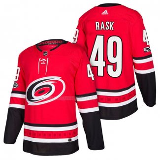 Maglia Hockey Carolina Hurricanes Victor Rask Home Autentico 2018 Rosso