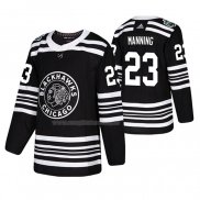 Maglia Hockey Chicago Blackhawks Brandon Manning 2019 Winter Classic Nero