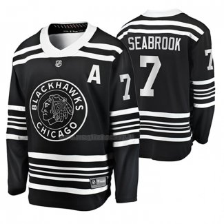 Maglia Hockey Chicago Blackhawks Brent Seabrook Premier Alternato Nero