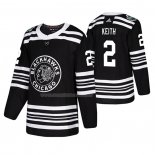 Maglia Hockey Chicago Blackhawks Duncan Keith 2019 Winter Classic Nero