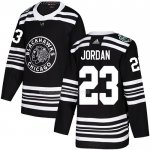 Maglia Hockey Chicago Blackhawks Michael Jordan Autentico 2019 Winter Classic Nero
