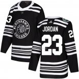 Maglia Hockey Chicago Blackhawks Michael Jordan Autentico 2019 Winter Classic Nero