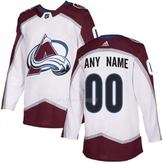 Maglia Hockey Colorado Avalanche Personalizzate Road Autentico Bianco