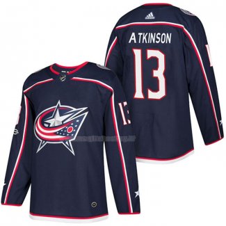 Maglia Hockey Columbus Blue Jackets Cam Atkinson Autentico Home 2018 Blu