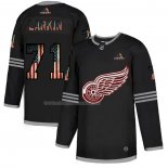 Maglia Hockey Detroit Red Wings Dylan Larkin 2020 USA Flag Nero