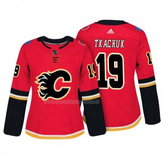 Maglia Hockey Donna Calgary Flames Matthew Tkachuk Autentico Giocatore Rosso