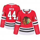 Maglia Hockey Donna Chicago Blackhawks Jan Rutta Autentico Giocatore Rosso