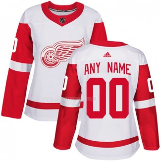 Maglia Hockey Donna Detroit Red Wings Personalizzate Away Bianco