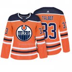 Maglia Hockey Donna Edmonton Oilers Cam Talbot Autentico Giocatore Arancione