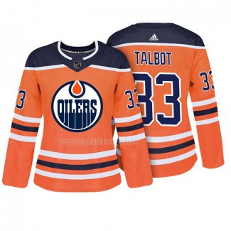 Maglia Hockey Donna Edmonton Oilers Cam Talbot Autentico Giocatore Arancione